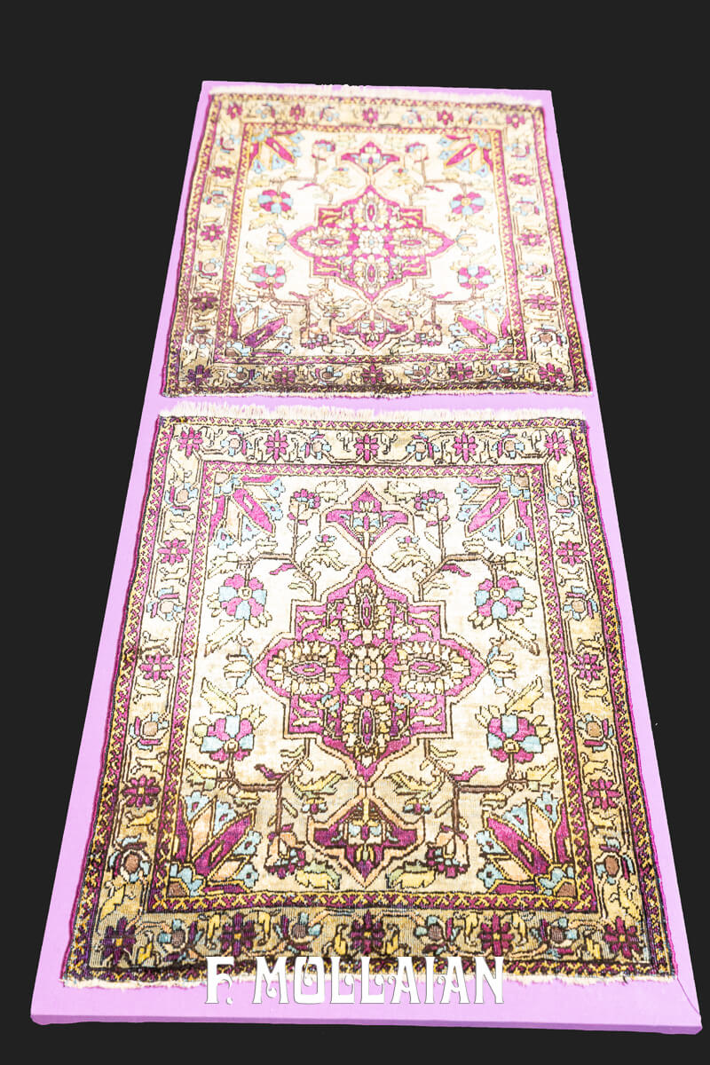 Kashan Mohtasham Rug Silk Qajar Pair n°:304180